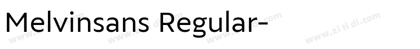 Melvinsans Regular字体转换